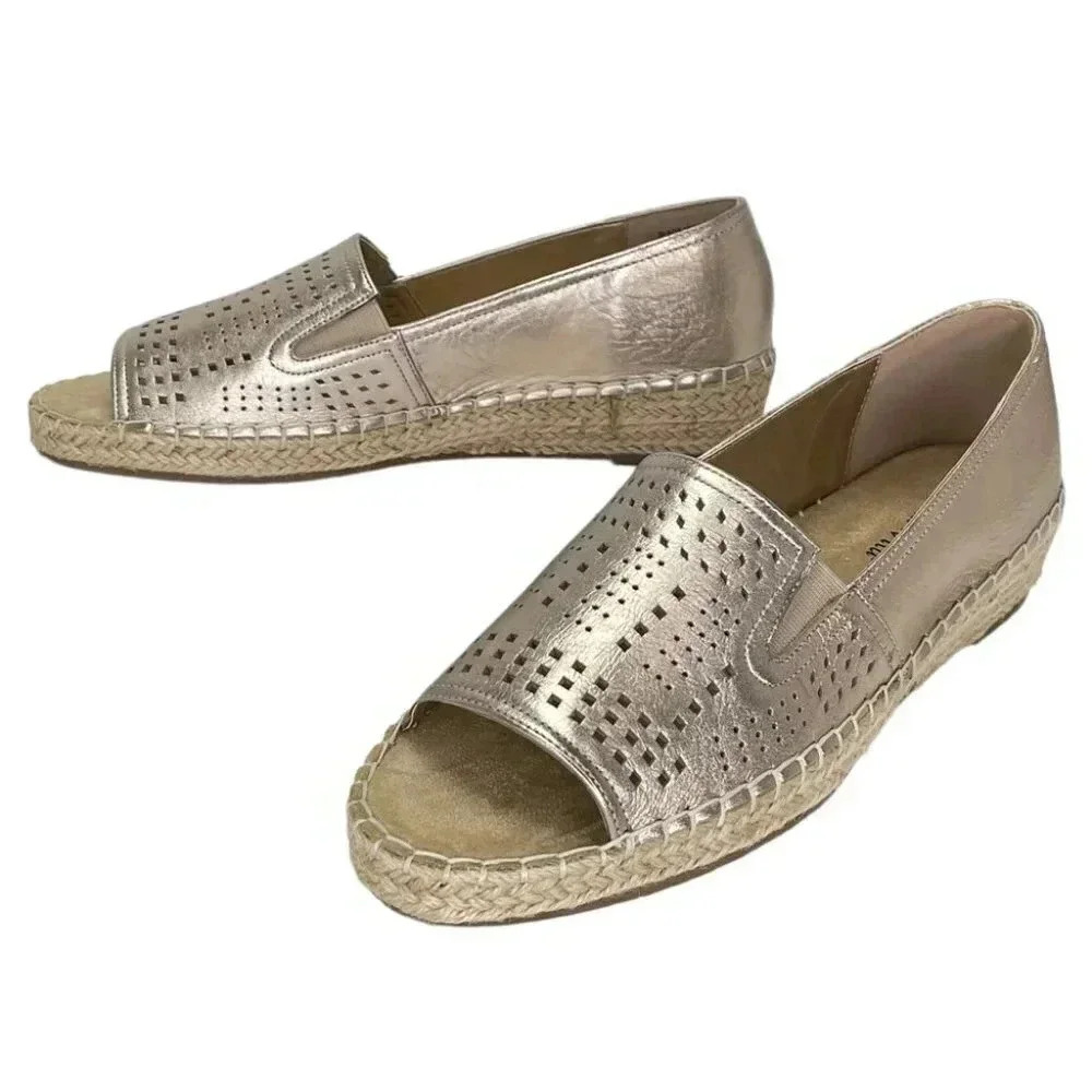 Bella Vita Cora Champagne Leather Women's Loafers - Picture 9 of 11